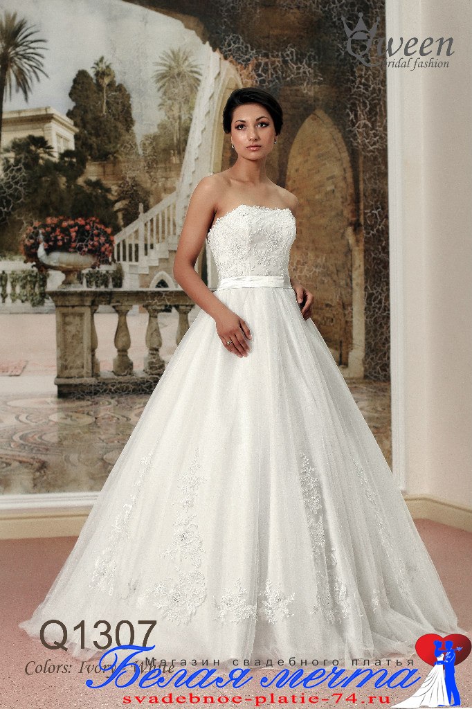 Свадебное платье в стиле А-силуэт - фото с сайта svadebnoe-platie-74.ru